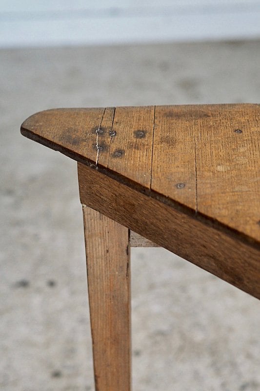 三角コーナーテーブル-vintage oak corner table | アンティーク