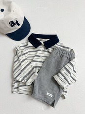 韓国子供服 / Atomeme / 26Autumn / Aiden Collar T-shirt / 秋服 *S~XL*
