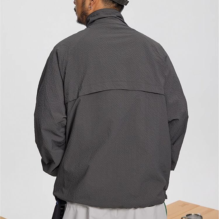 ★PLAIN STAND COLLAR COUPLE WINDBREAKER　　　A0724