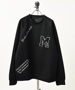 MMMM Bonded Jersey Crew Neck with Embroidery (BLK) 24050M26
