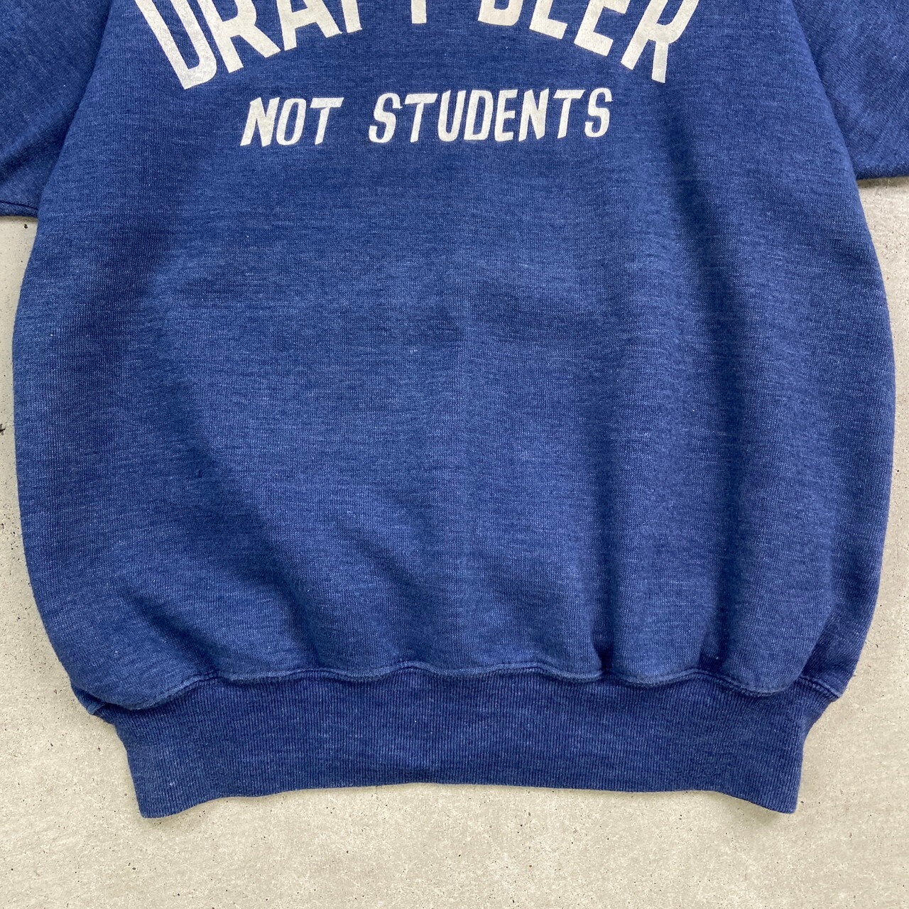 70〜80年代 DRAFT BEER NOT STUDENT 半袖スウェットシャツ ラバー 