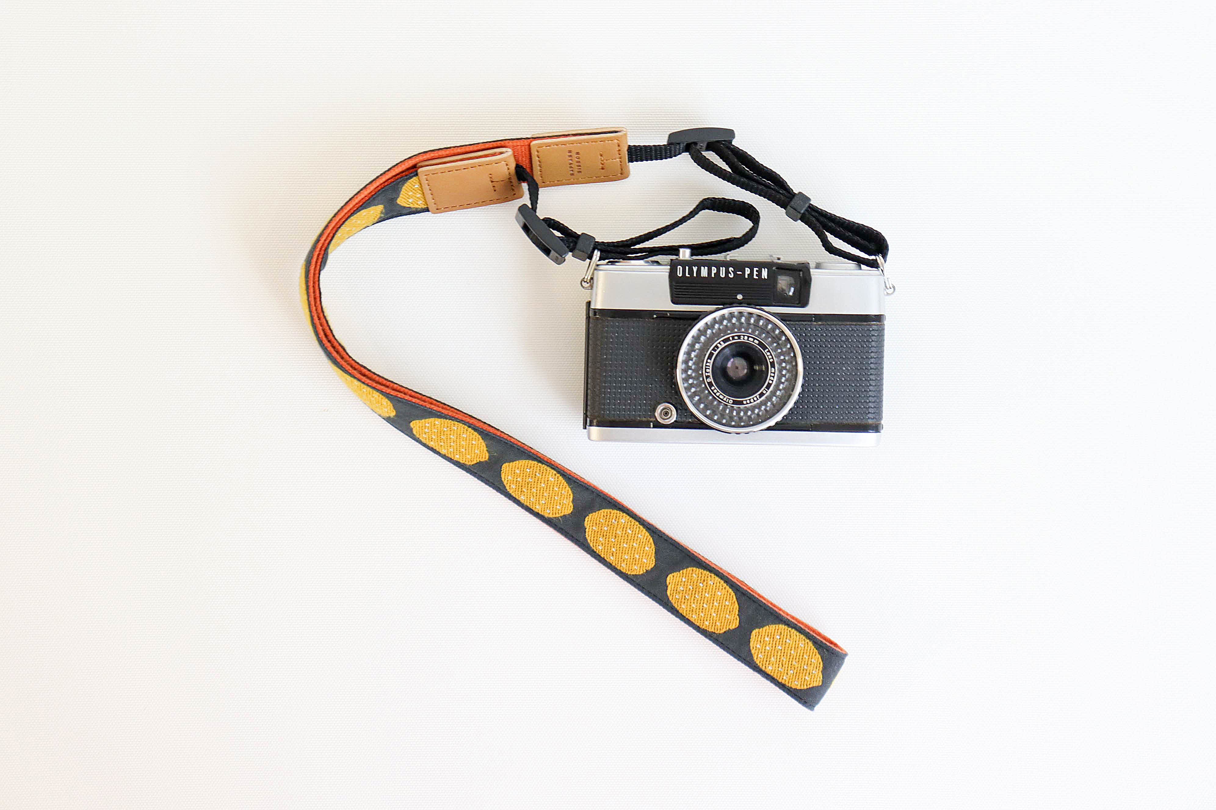 全5色 レモン柄 オリボンカメラストラップ | レピヤンリボン