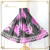 フラダンス 衣装 パウスカート ブラック系 ナニプア モンステラ柄 チェック柄 ハワイアンプリント nani pua アロハ フラ ダンス レッスン 練習 グラフチェック柄 華やか 鮮やか かわいい おしゃれ 上品 シングル スカート フレア ふんわり ピンク系 グレイ系 ホワイト系 フラダンス衣装 おしゃれな衣装 ハワイアンスカート 練習着 可愛い エレガント