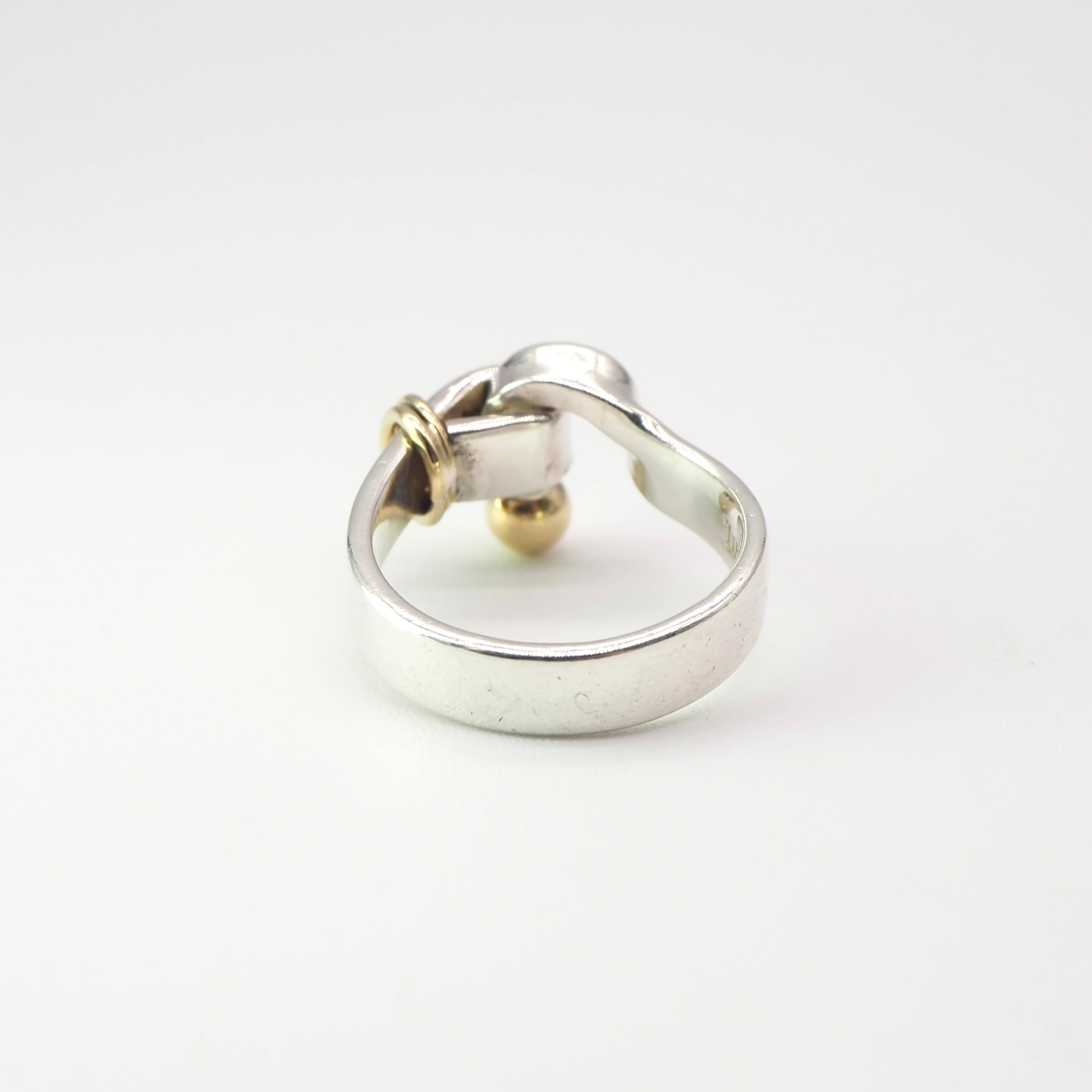 Tiffany&Co. 約8号 フックアンドアイリング シルバー925 K18