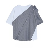 MMD104TEB シャツアシンメトリーTシャツ