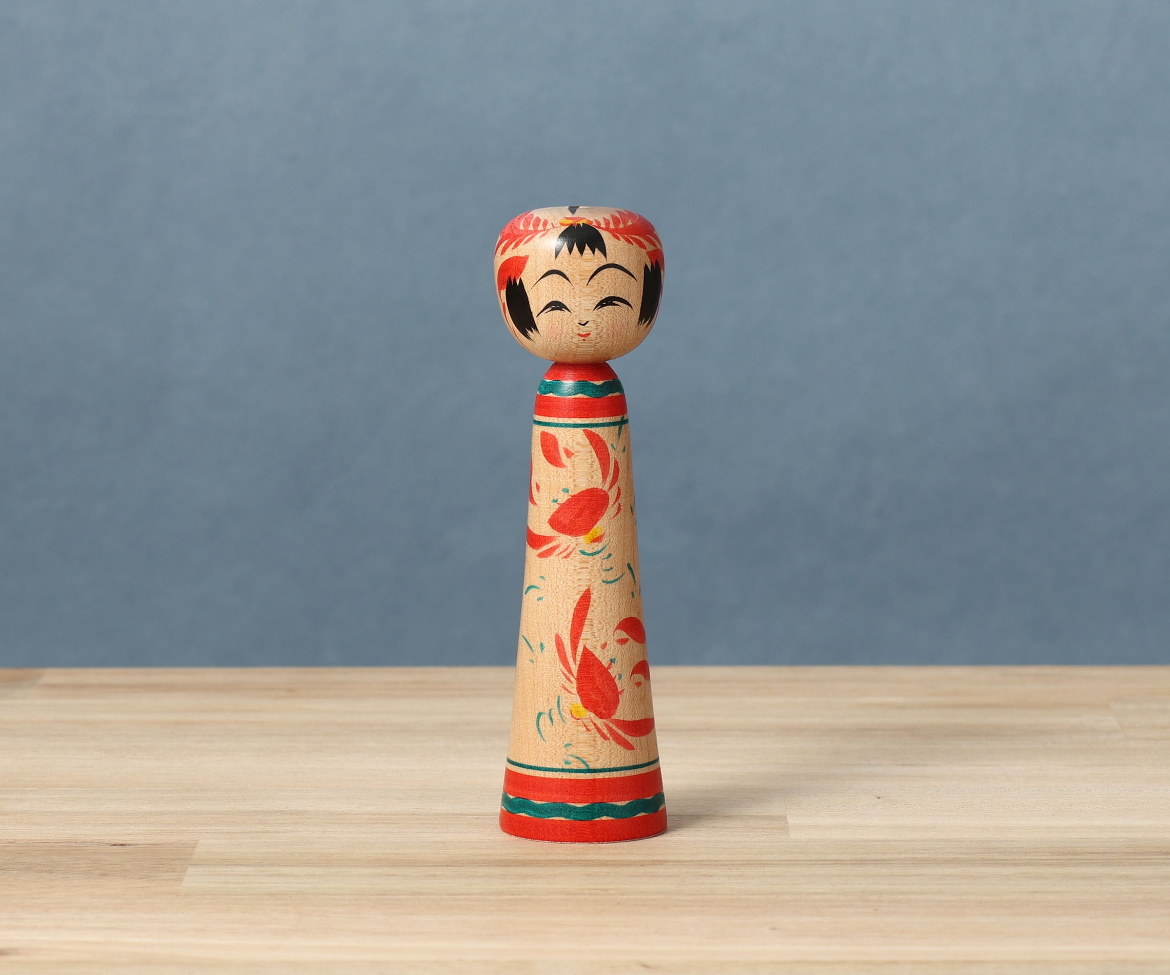 カニこけし】 作並系 平賀輝幸工人 13cm | Kani-crab kokeshi doll, by