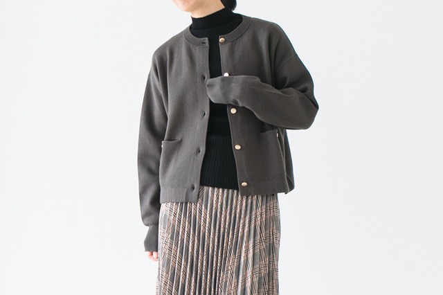 COTTON DOUBLE FACE KNIT - JACKET：コットンダブルフェイスニット - ジャケット