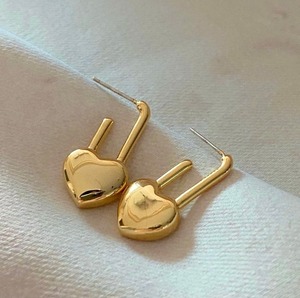 18k key heart pierce【 2color 】No.P126