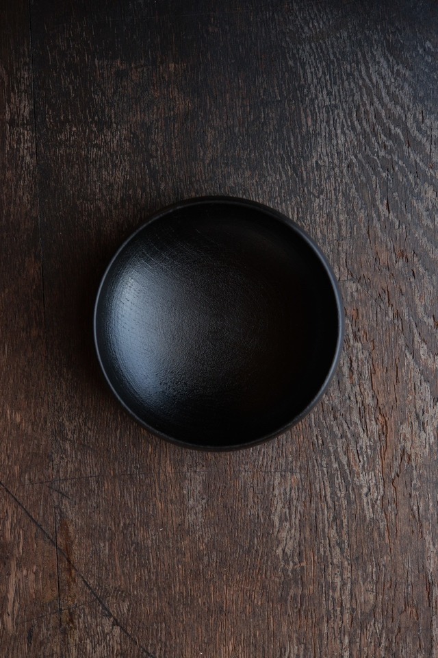 丸小鉢 中 黒漆