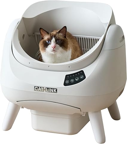 PETPIVOT 自動猫トイレ 本体 OFT 自動猫トイレ CATLINK SCOOPER OPEN-X ホワイト トイレ 消臭 静音
