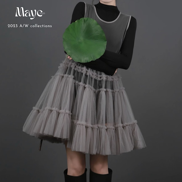 Layered Mesh Fairy Volume Dress <6colors>