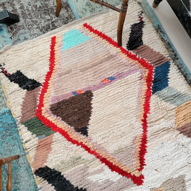 モロッコ ヴィンテージラグ MR002 | ブジャド | 93cm × 151cm