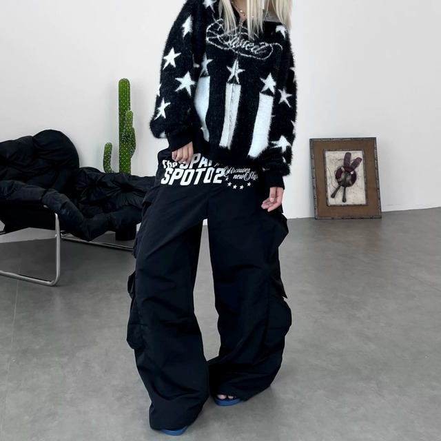 グラフィックワイドフォルムカーゴパンツ 1col R02910