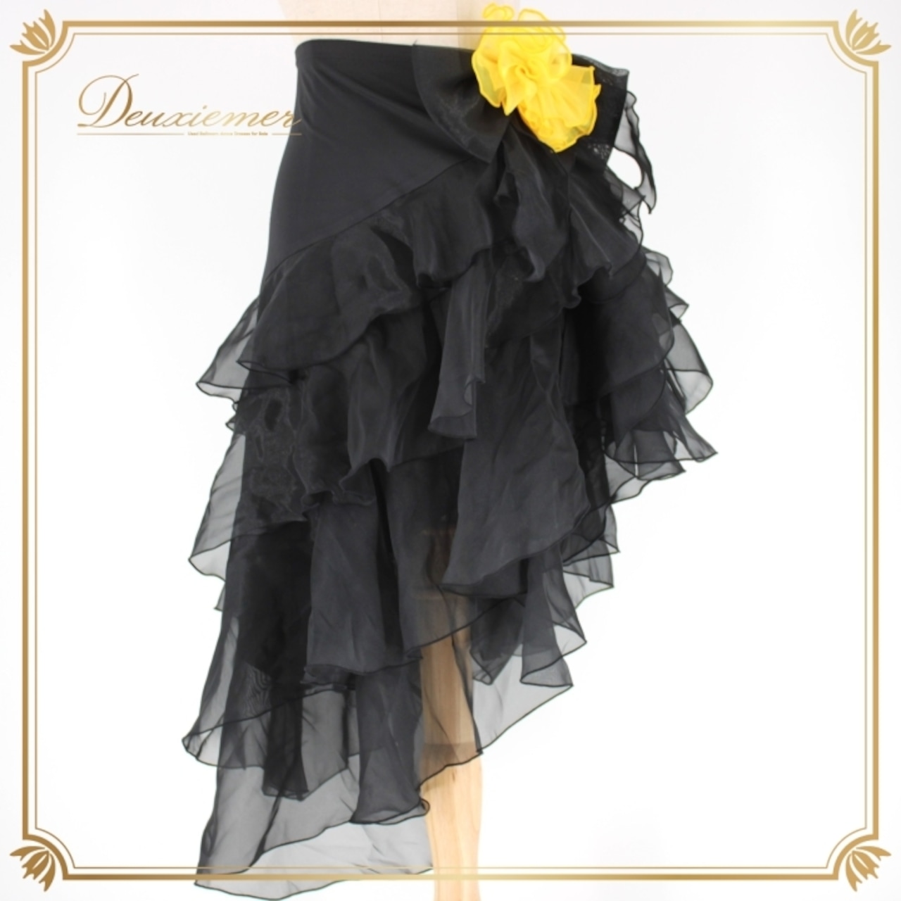 社交ダンス 衣装 スタンダード ラテン 巻きスカート レッスンウェア 練習着 レディース オールシーズンcoval 黒 黄色 アシメ 透け感 フリル 社交ダンス用 スカート フリル付き 軽量 透けるデザイン ダンスウェア カジュアル おしゃれ コスチューム プロフェッショナル スタイル パーティー用 購入しやすい シンプル エレガント フェミニン