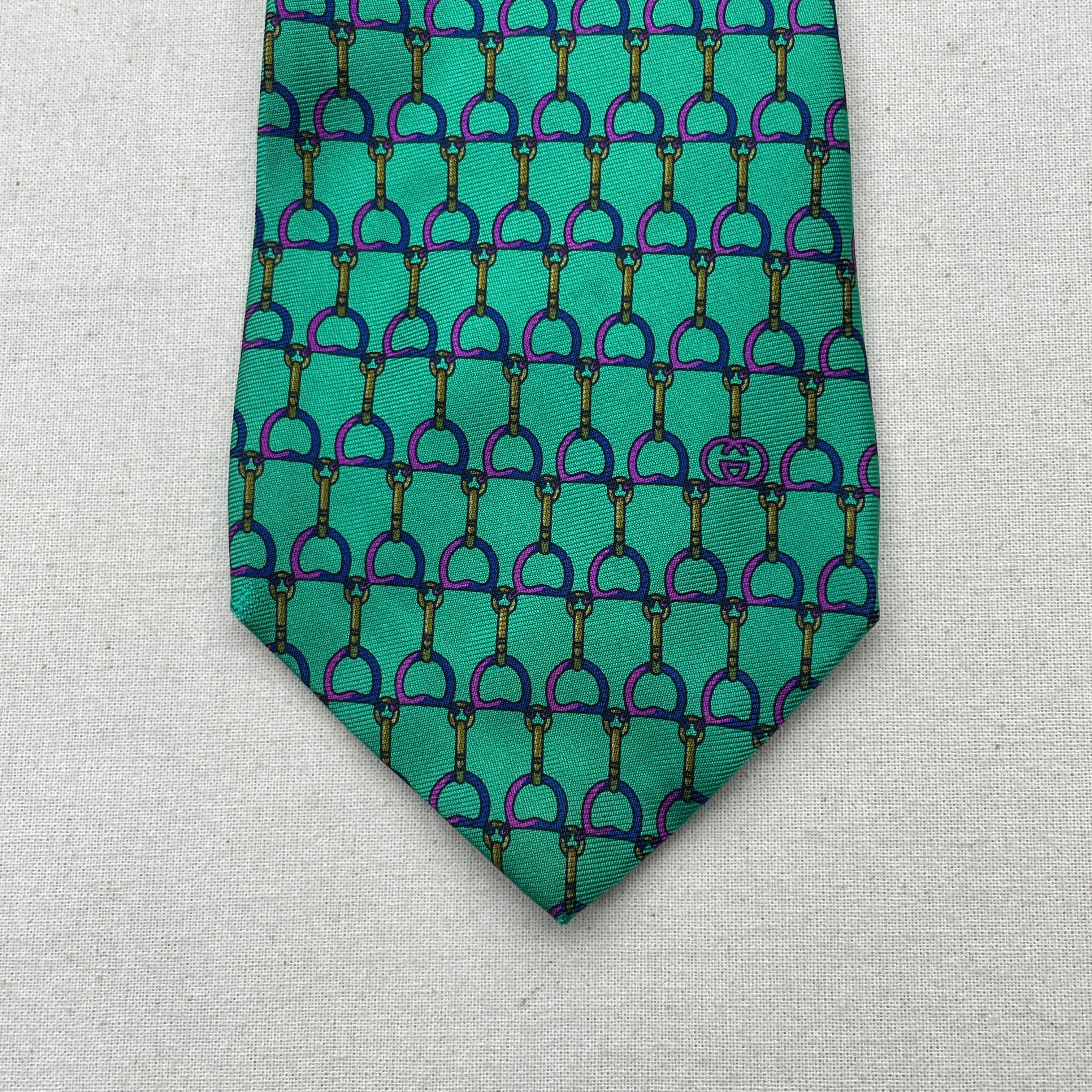 GUCCI】80-90s necktie グッチ ネクタイ 緑 イタリア製 | no pain no