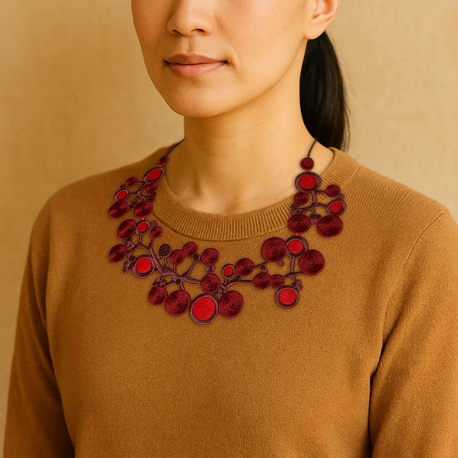 刺繍ネックレス  ga.la（n-067）6色