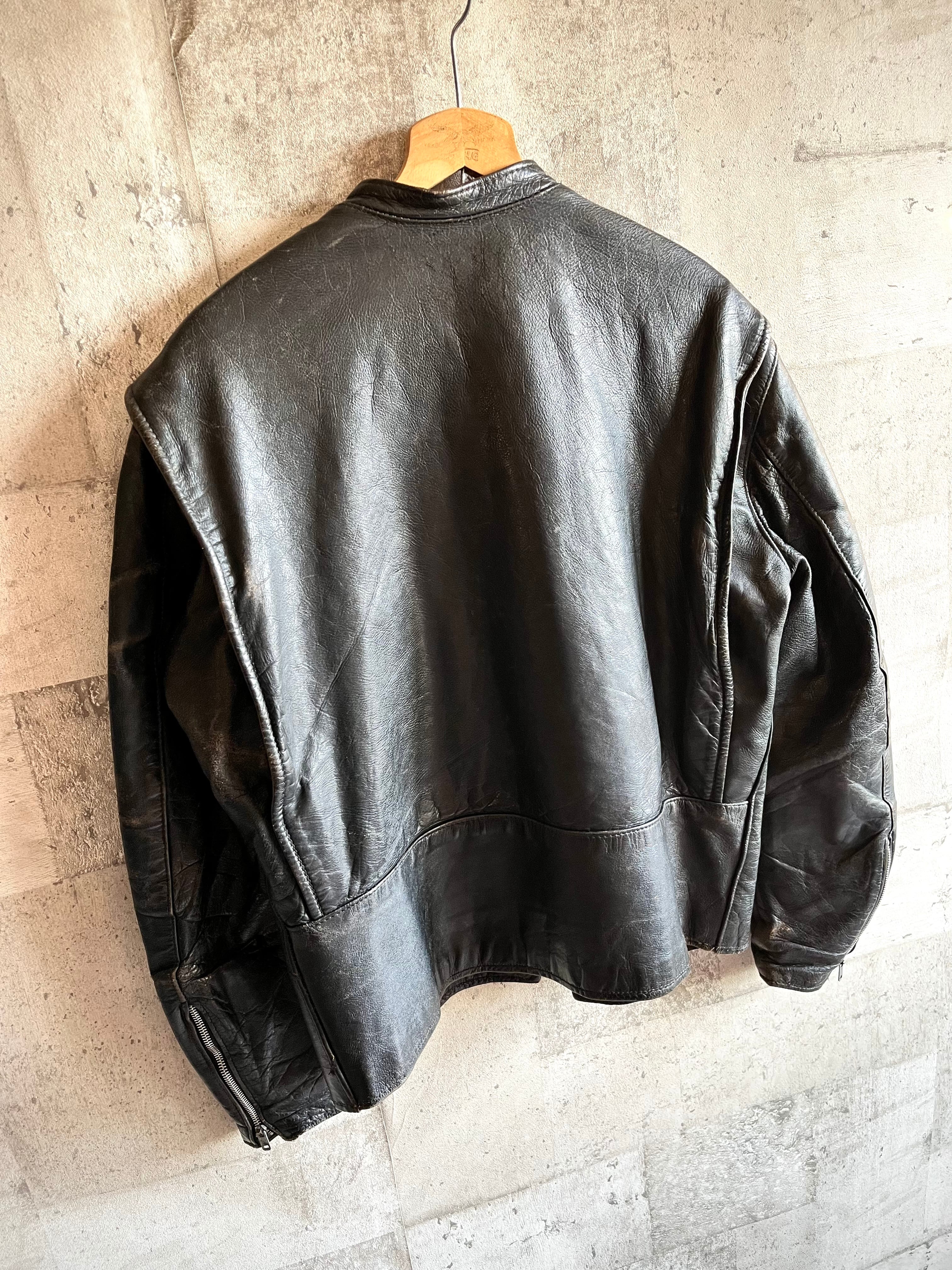 60s〜 BROOKS LEATHER SPORTSWEAR J-100TYPE SINGLE RIDERS JACKET OLD 