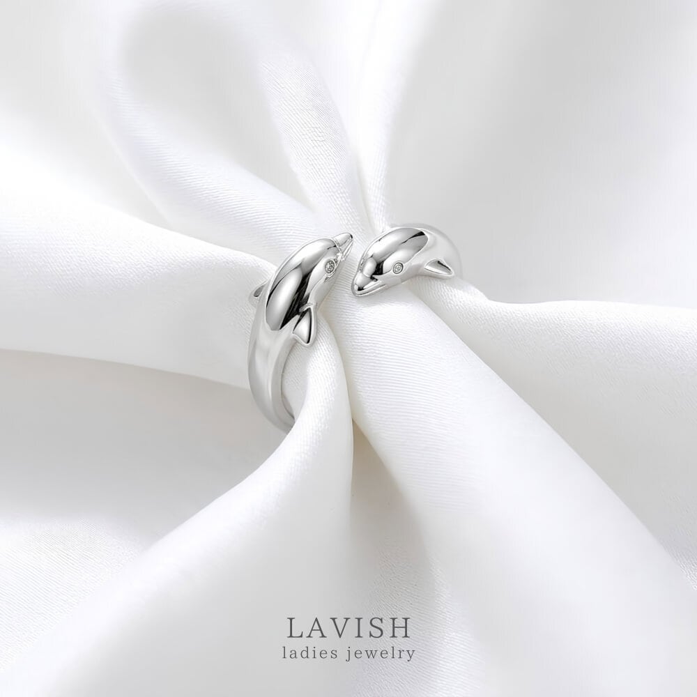 イルカモチーフ リング ｜ フリーサイズ 指輪 レディース | LAVISH