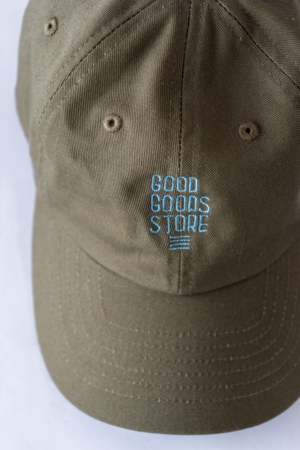 GOOD GOODS STORE textキャップ オリーブ