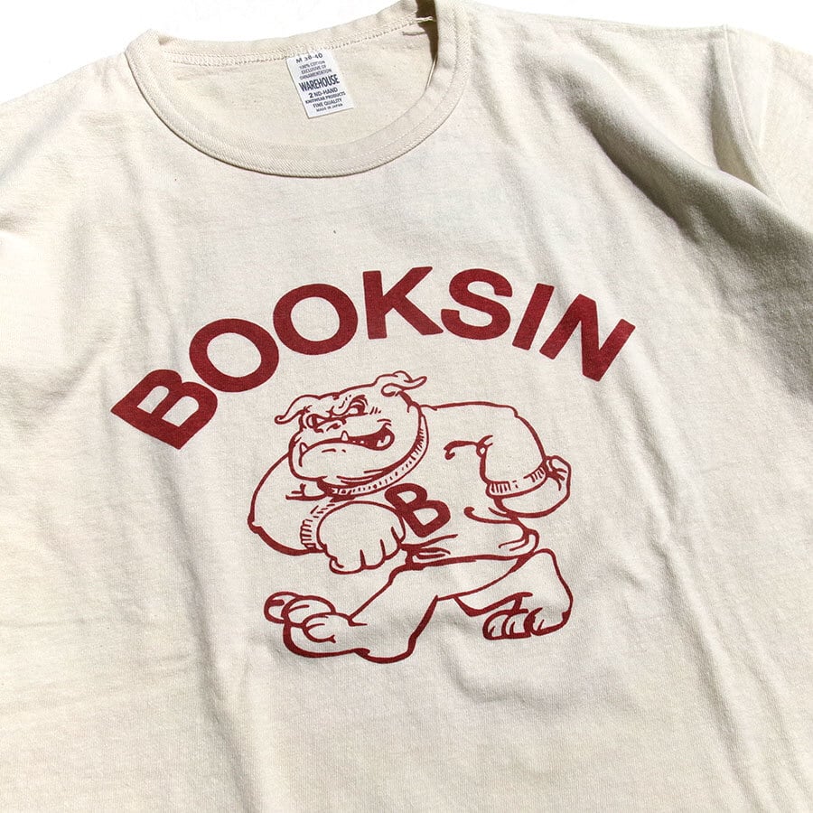 WAREHOUSE ＆CO. 4064 BOOKSIN S/S T-SHIRT CREAM ウェアハウス