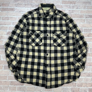 1980s L.L.Bean WOOL SHIRT BLACK×WHITE