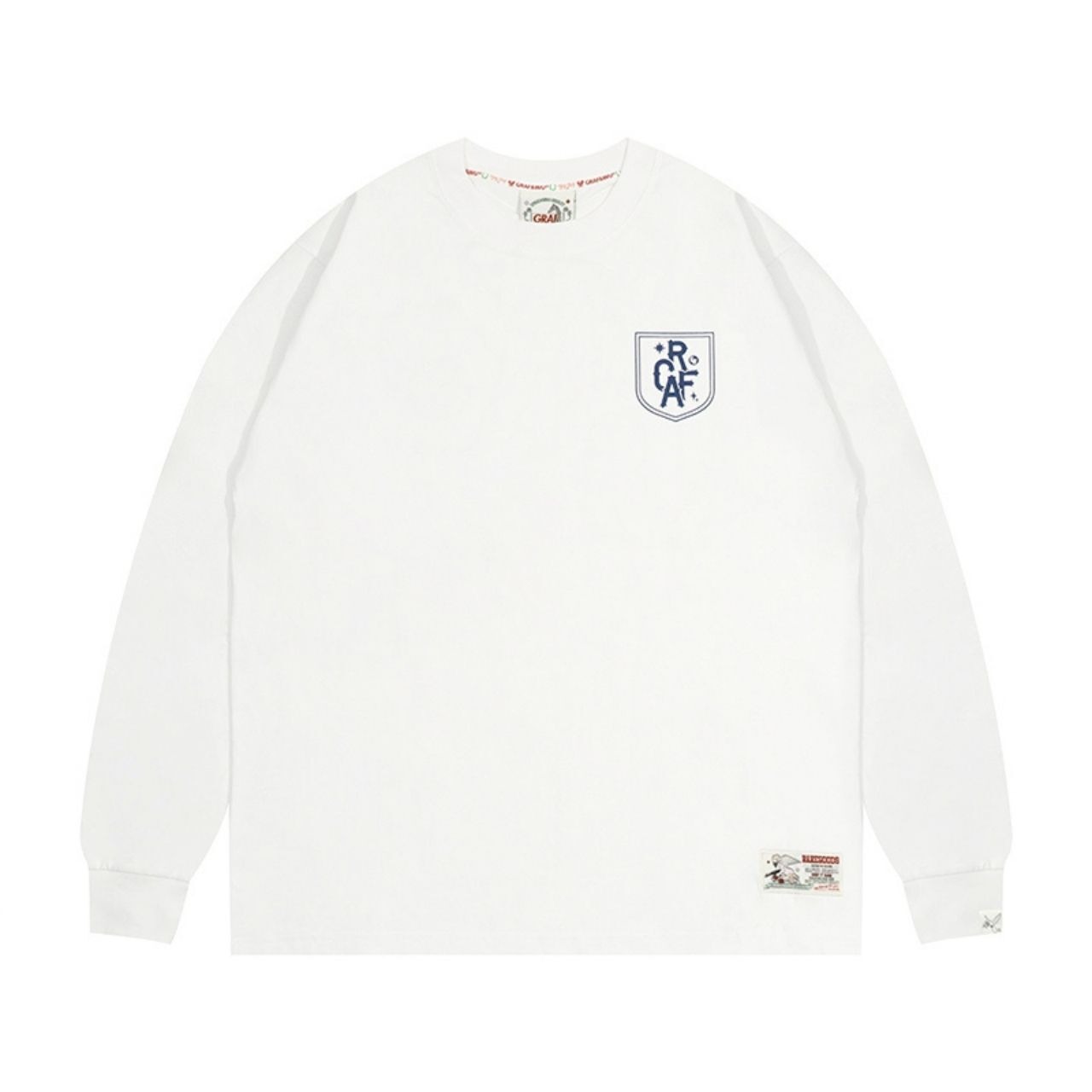 スターレタープリントアメカジロングTシャツ　1088