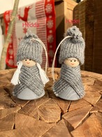 ラッセントレー　木製オーナメント　(グレーのHedda/Hader)  Larssons tra クリスマスオーナメント