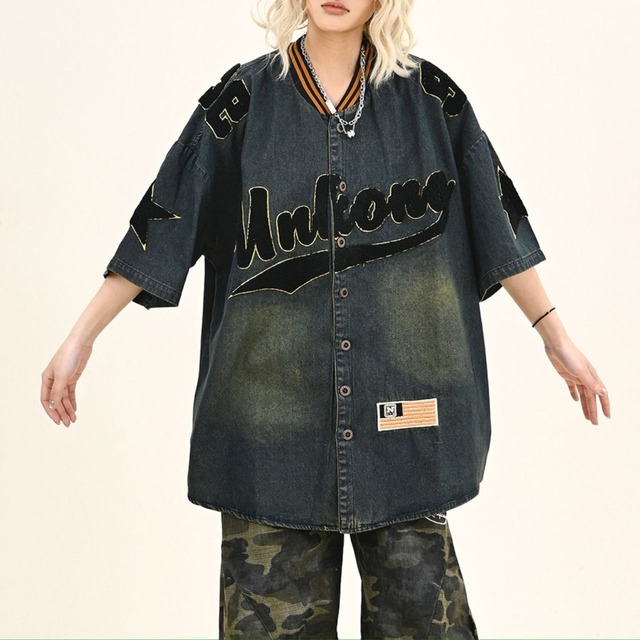 ヴィンテージロゴベースボールシャツ 1col   R01737