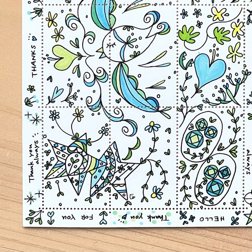 flying blue bird ｜ シール