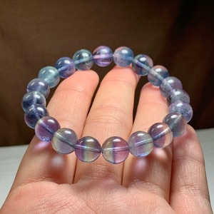 7.透明度高☆美グラデーションフローライト・ブレスレット