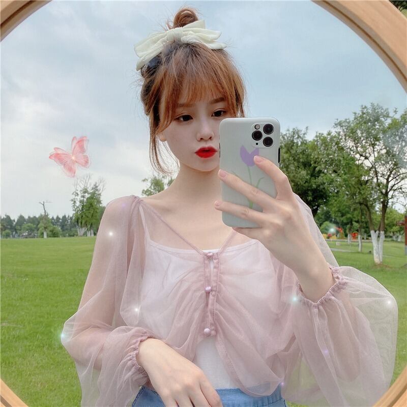 2020年の夏、小さくて新鮮でとても妖精の薄いファッションのアウター日焼け止め長袖シフォンシャツトップ婦人服 1号婦人66232934241