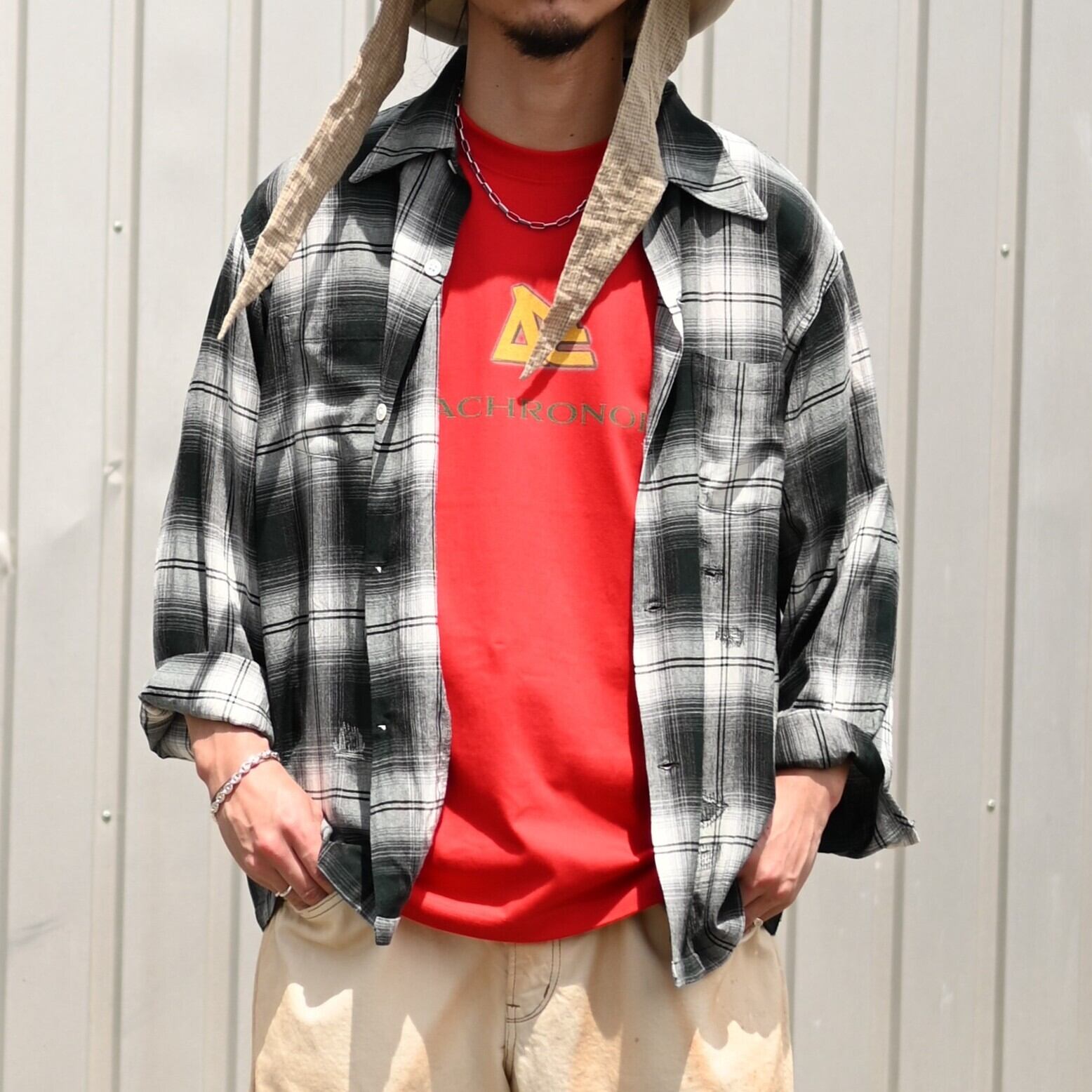 BOWWOW / REMADE RAYON PLAID SHIRT AGED | GANKO