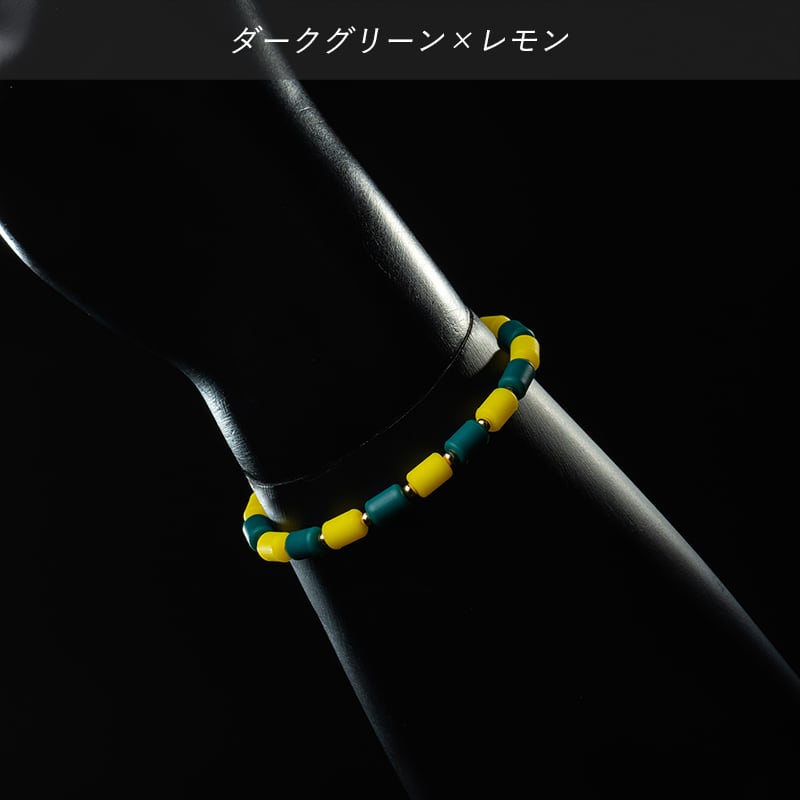 インパルスブレスレット①【ダークグリーンMIX】Sサイズ17cm インパルスブレスレット①【ダークグリーンMIX】Sサイズ17cm