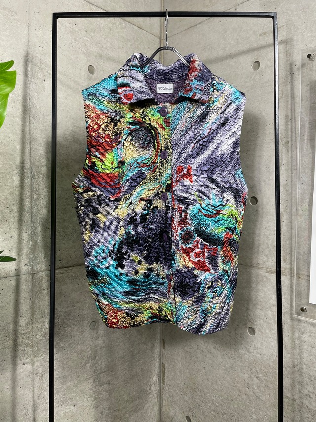 old beautiful pattern vest(multicolor)
