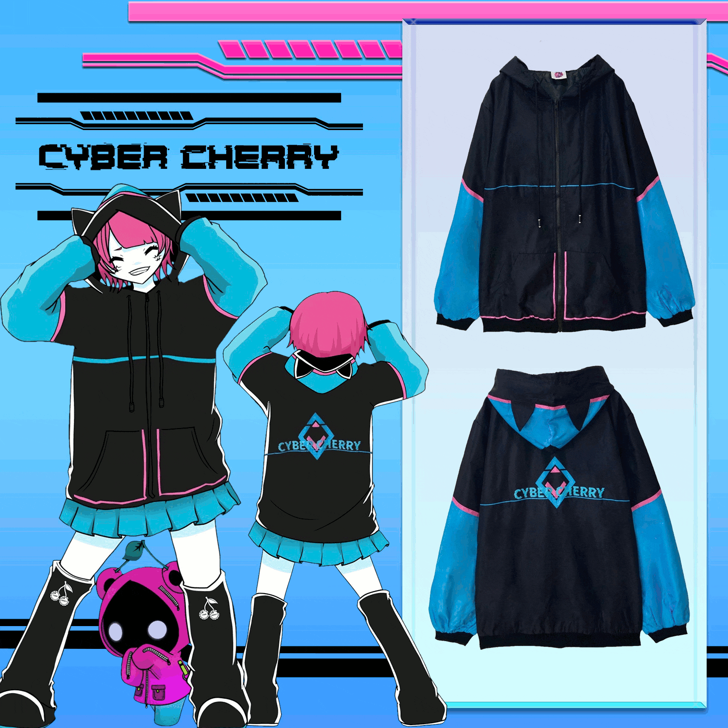 MLB■(W)Shirring Windbreaker■送料込 ノルディ NERDY ZIPPER POINT S/S WINDBREAKER （BLACK