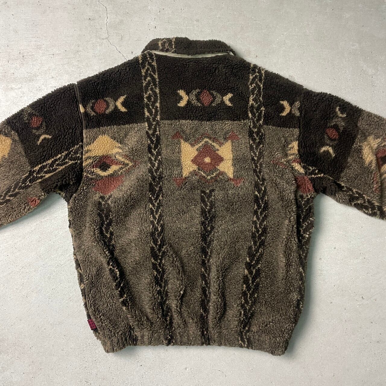 90年代 USA製 WOOLRICH ウールリッチ フリースジャケット 総柄 
