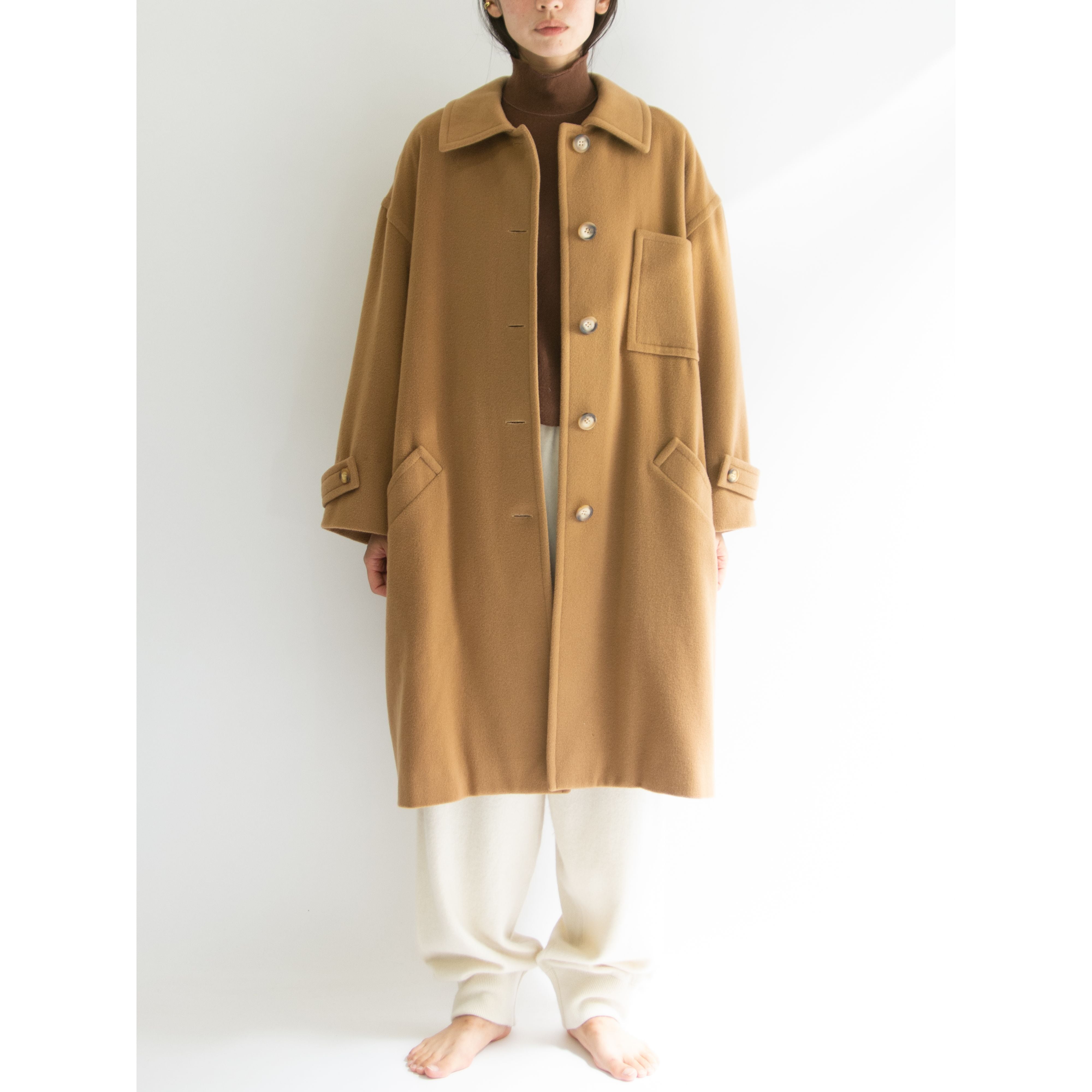 HANAE MORI PARIS】Made in France 80-90's Cashmere-Wool Oversized 