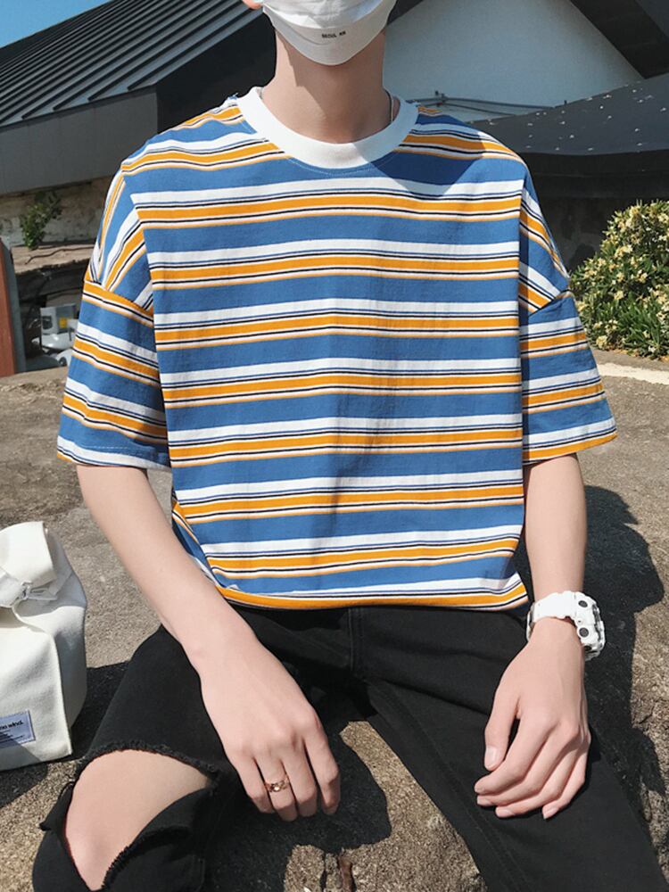 全3色 Tシャツ カットソー ボーダー カジュアル シンプル