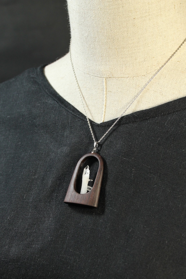 【311】大分クリスタル ローズウッドペンダント