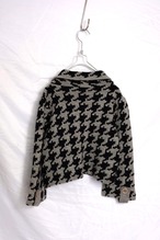 Houndstooth knit jacket