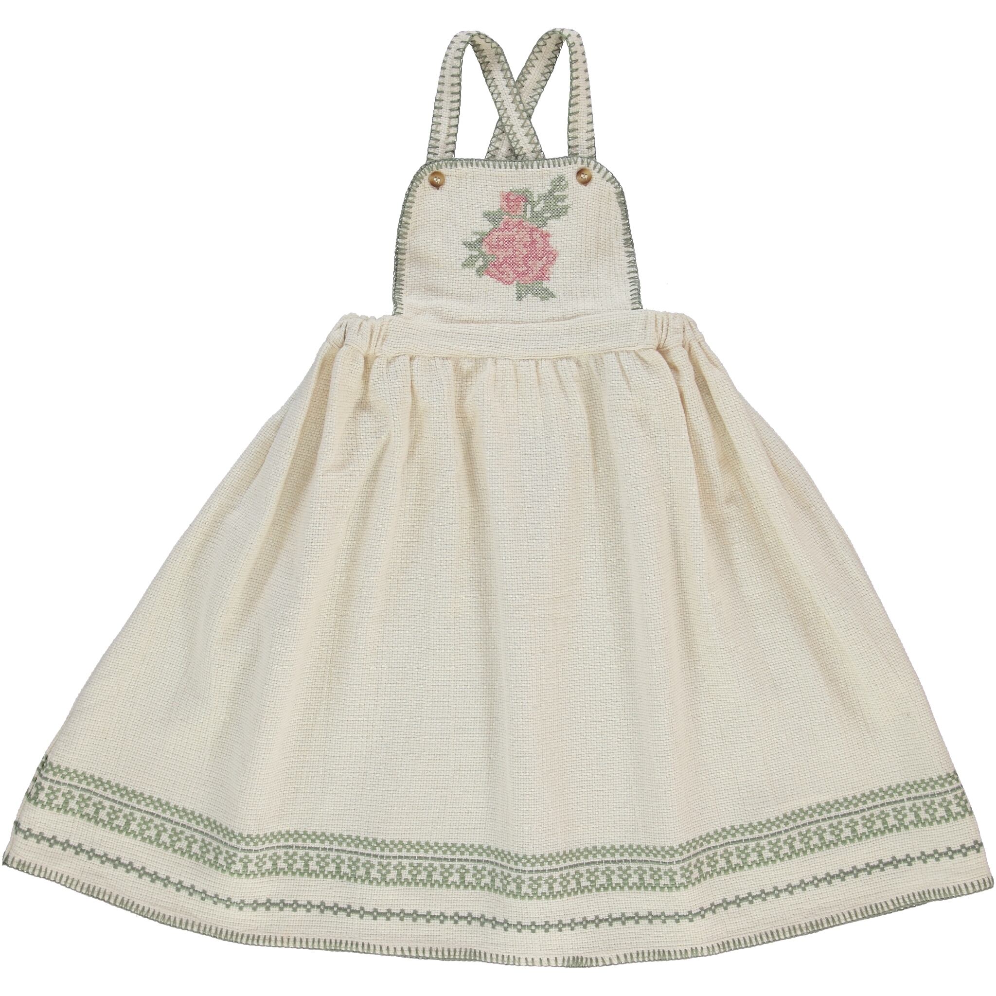 Bebe Organic Darja apron dress★caramel