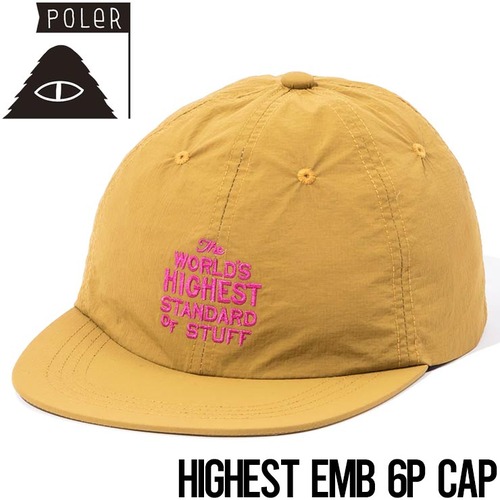 帽子 ストラップキャップ POLeR ポーラー HIGHEST EMB 6P CAP 241MCV0270 MST 日本代理店正規品