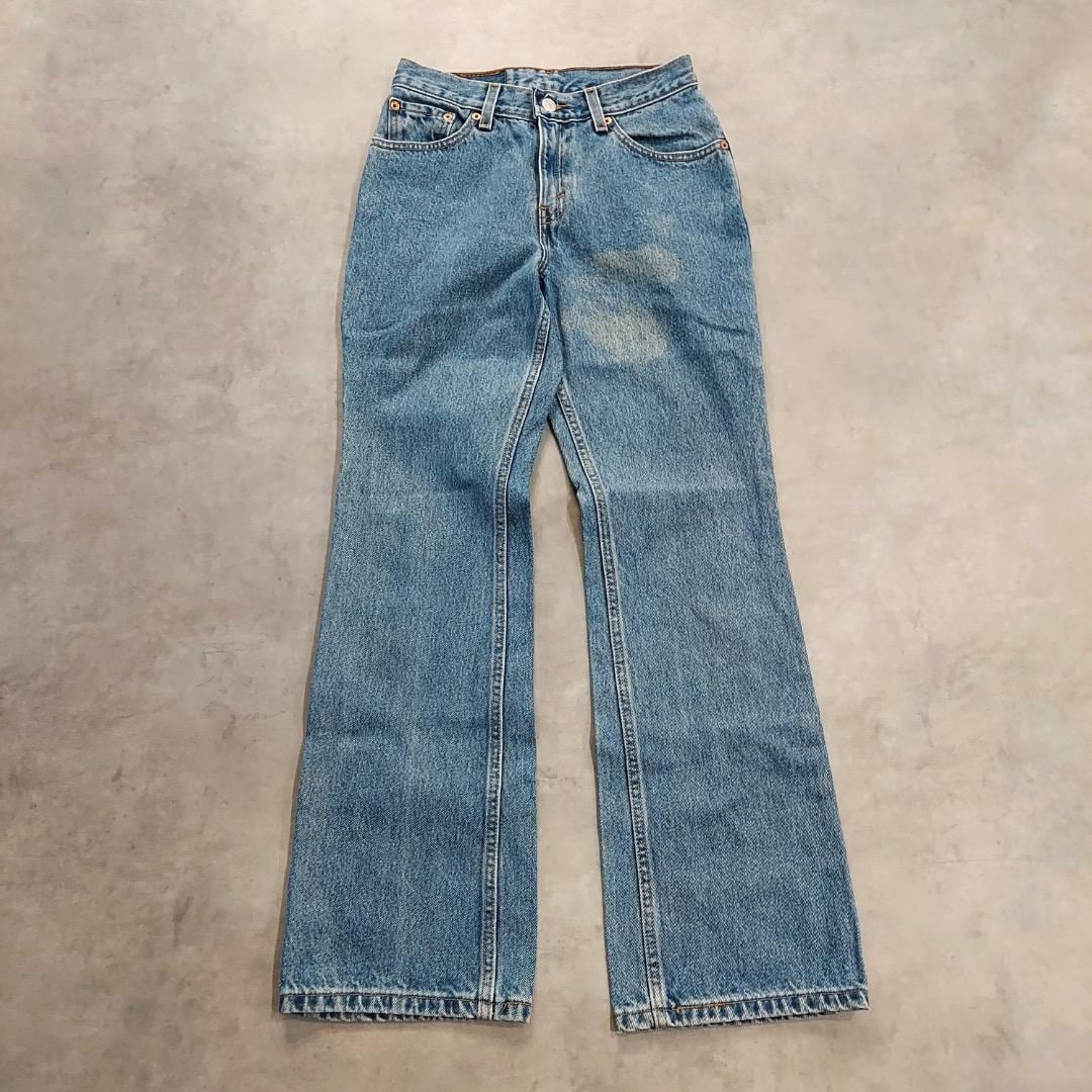 リーバイス517 W27相当 フレア 青 90s メキシコ製 古着 17036