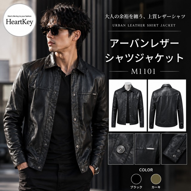 アーバンレザーシャツジャケット M1101