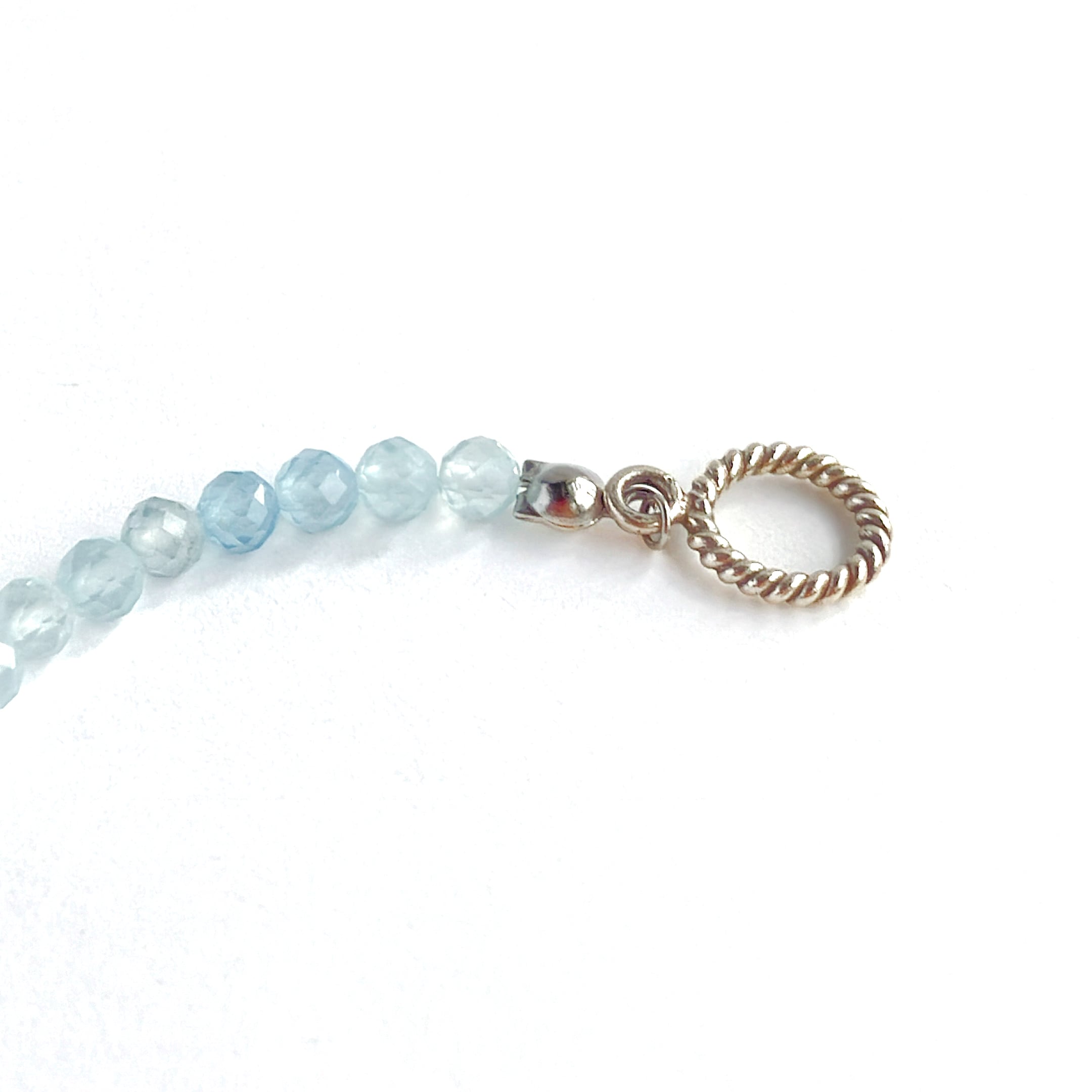 贅沢アクアマリングラデーションブレスレット/カレンシルバー アクアマリンカレンシルバーブレスレット Aquamarine Karen Silver