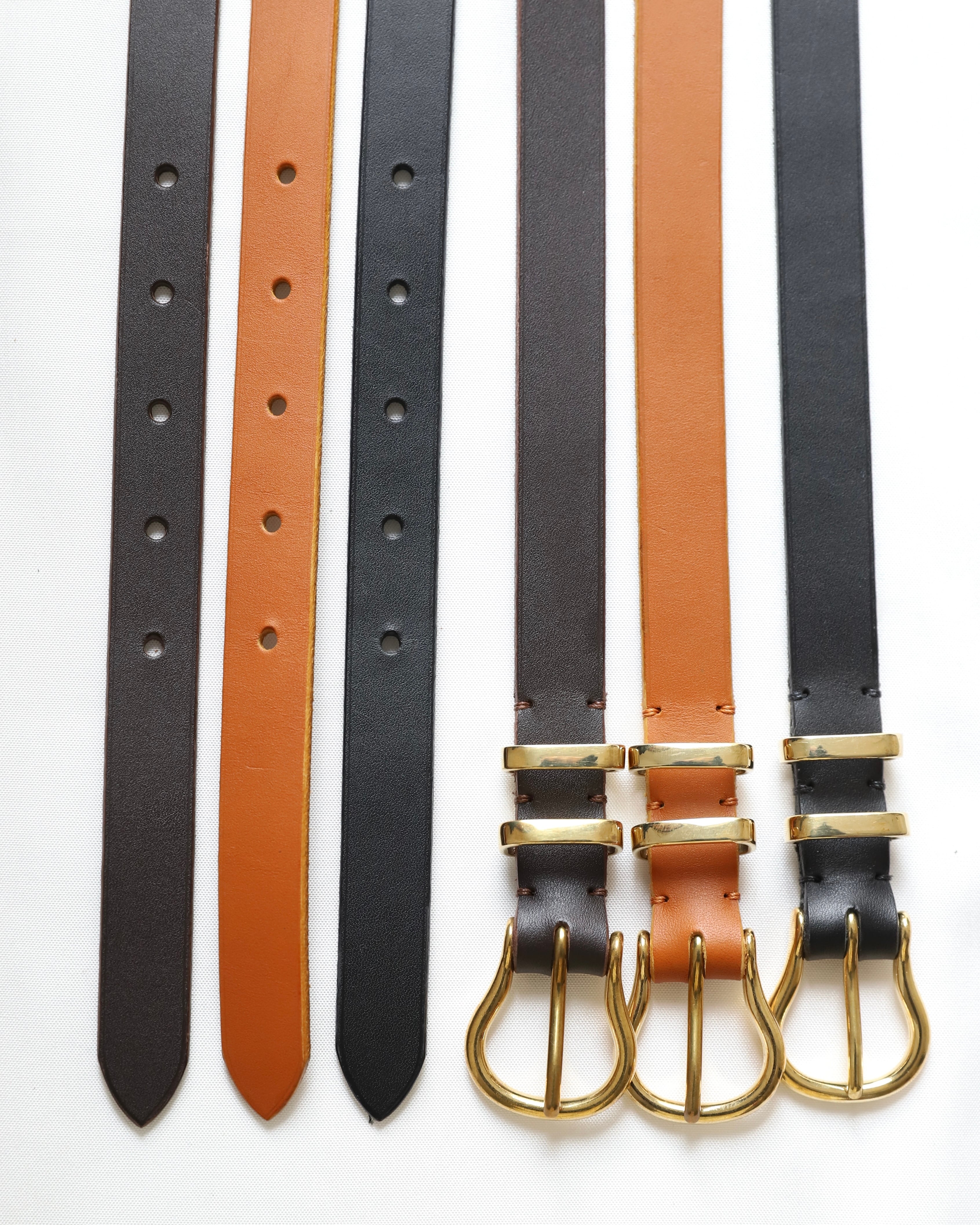 Select ITUAIS】Aproveitar Leather Belt (Dois) | AMBERGLEAM