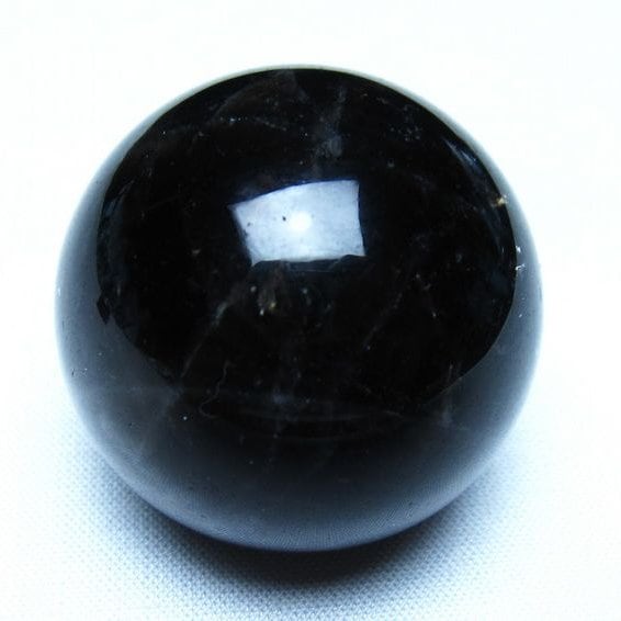 黒水晶 モリオン 丸玉 36mm スフィア 置物 原石 141-7452