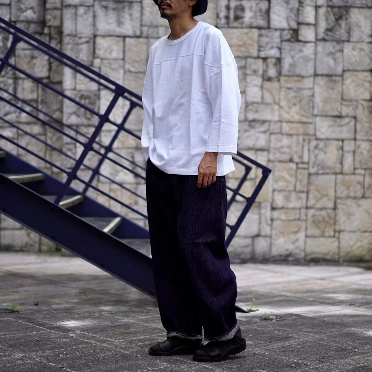 comoli コモリ フットボールTシャツ 23ss-