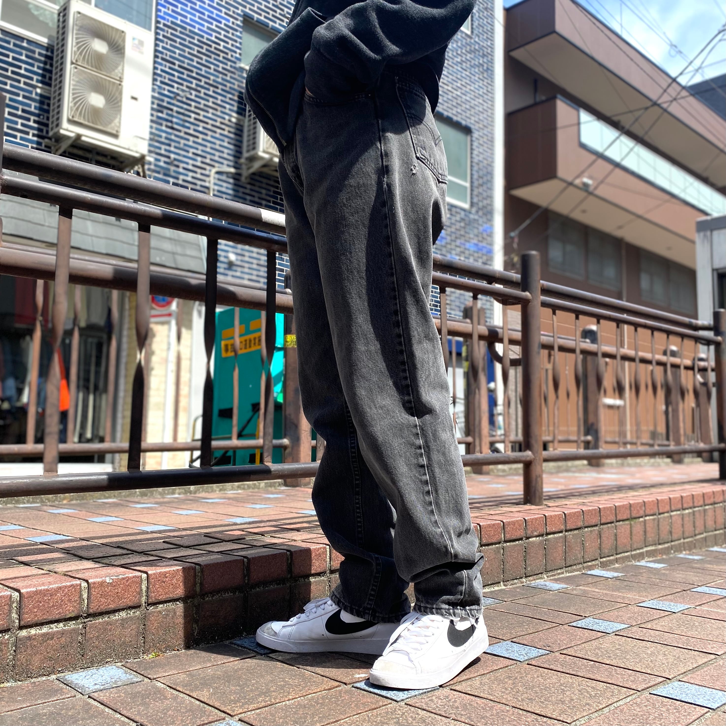 levi's 550 ブラックデニムパンツ  フェード オールド ヴィンテー