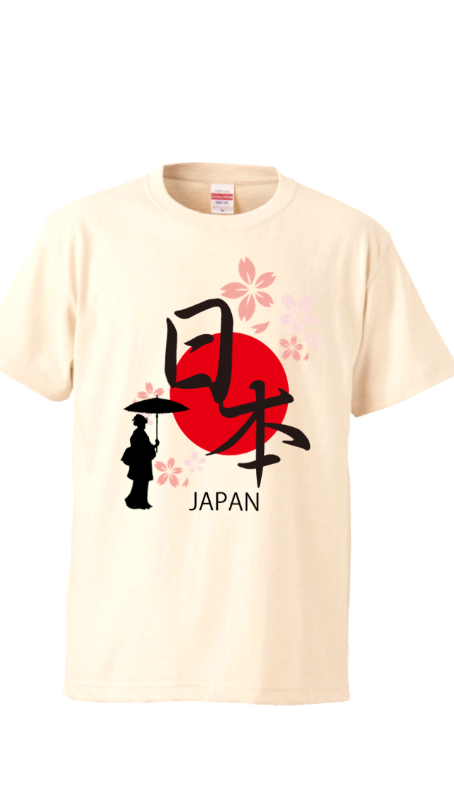 オモシロ漢字Tシャツ 芸者日本